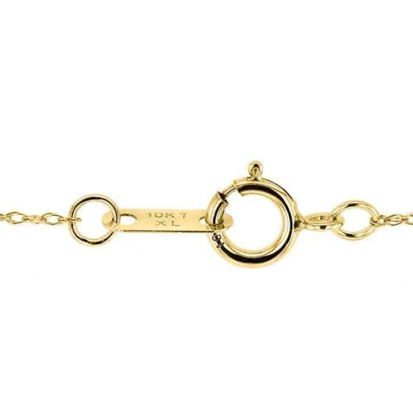 Solid 10k Gold Natural Diamond Lined Cross pendant with solid 10k chain, stamped - Picture 3 of 6